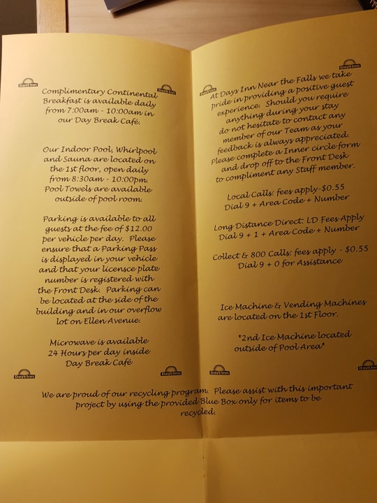 Zimmer Hotel Days Inn - Near the Falls