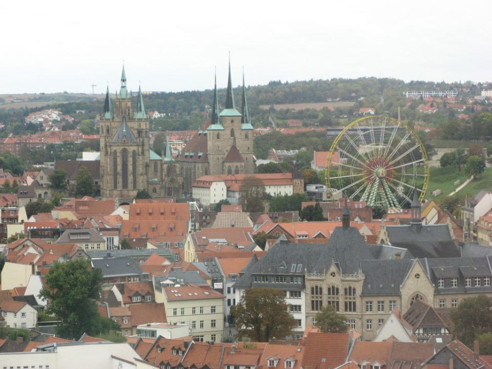 Blick aus dem Hotelzimmer (16. Etage) NYX Hotel Erfurt