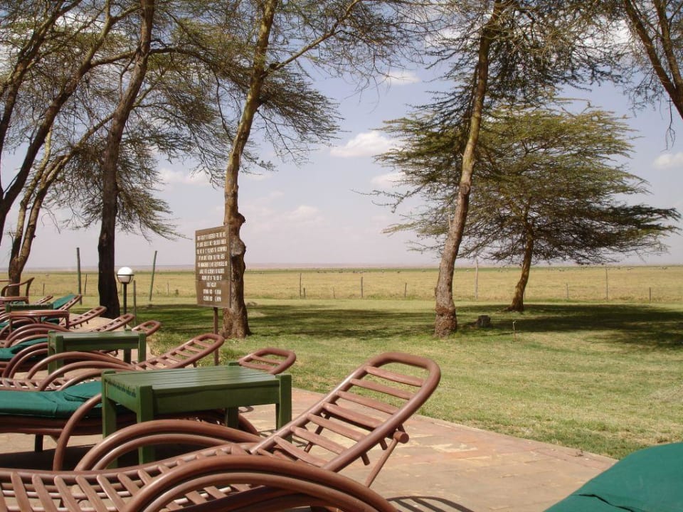 Ausblick zur Weide/Sumpfgebiet Ol Tukai Lodge