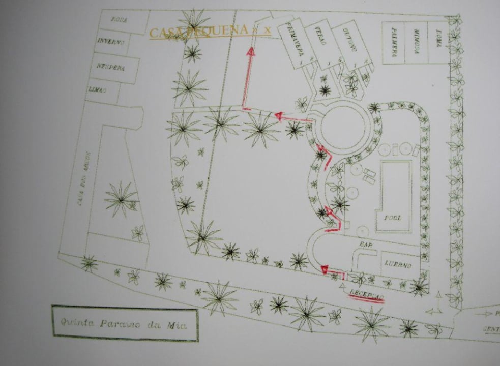 Übersichtsplan Quinta Paraiso da Mia Hotel Quinta Paraiso da Mia