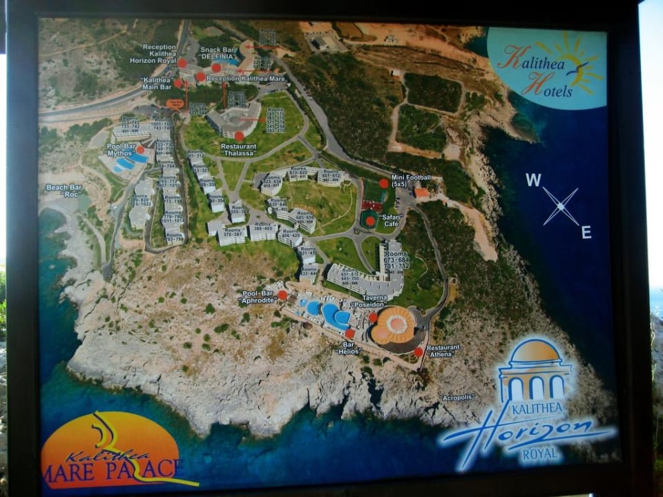 Wegplan  Hotel Kalithea Horizon Royal