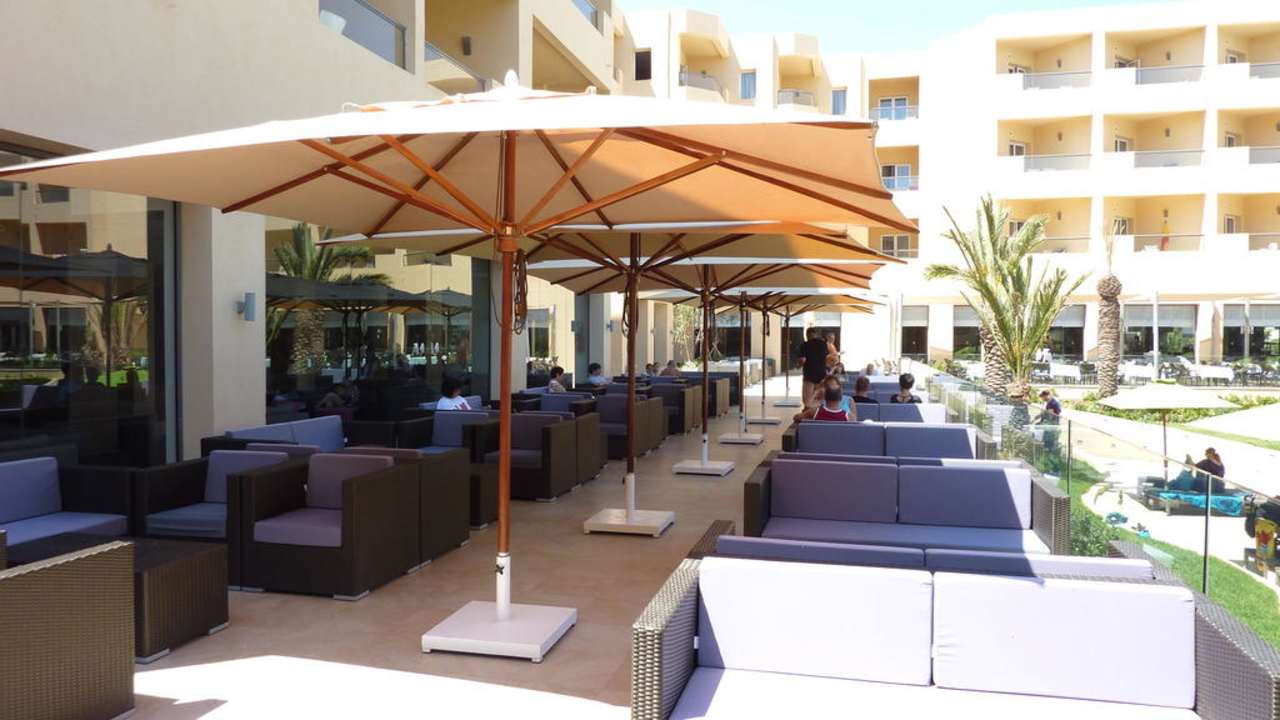 Terrasse du bar Hotel Rosa Beach