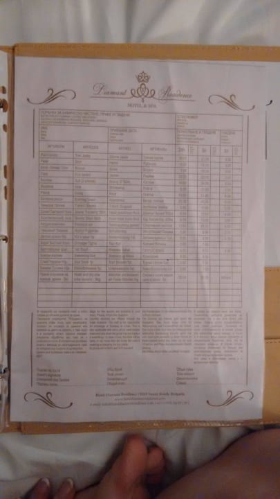 Preisliste Hotel&SPA Diamant Residence