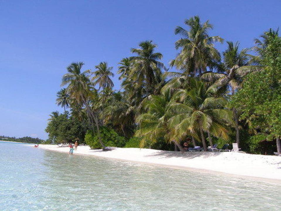 Unser Strandbereich  Meeru Maldives Resort Island