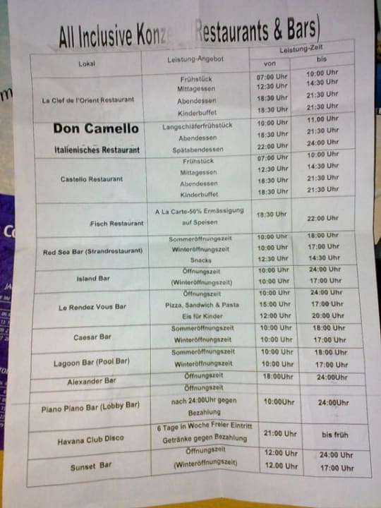 Restaurantangebot Pickalbatros Dana Beach Resort - Hurghada