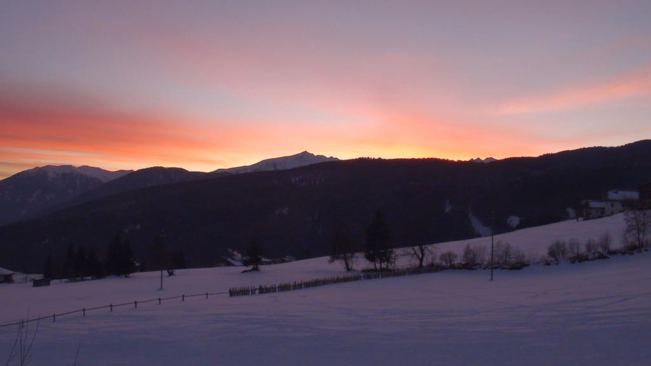 Splendido tramonto visto dalla camera 102 SONNENBERG | Panorama Dolomites Wellbeing
