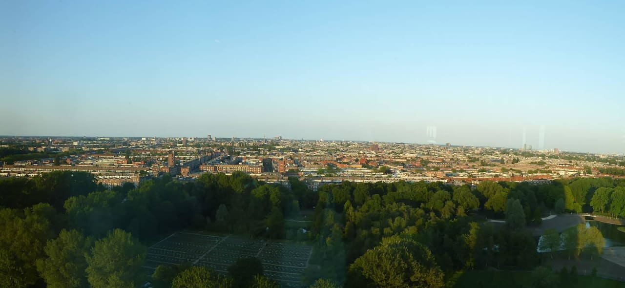 Blick vom 17. Stock Leonardo Hotel Amsterdam Rembrandtpark