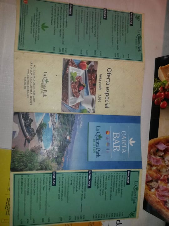 Getränkekarte Coral La Quinta Park Suites