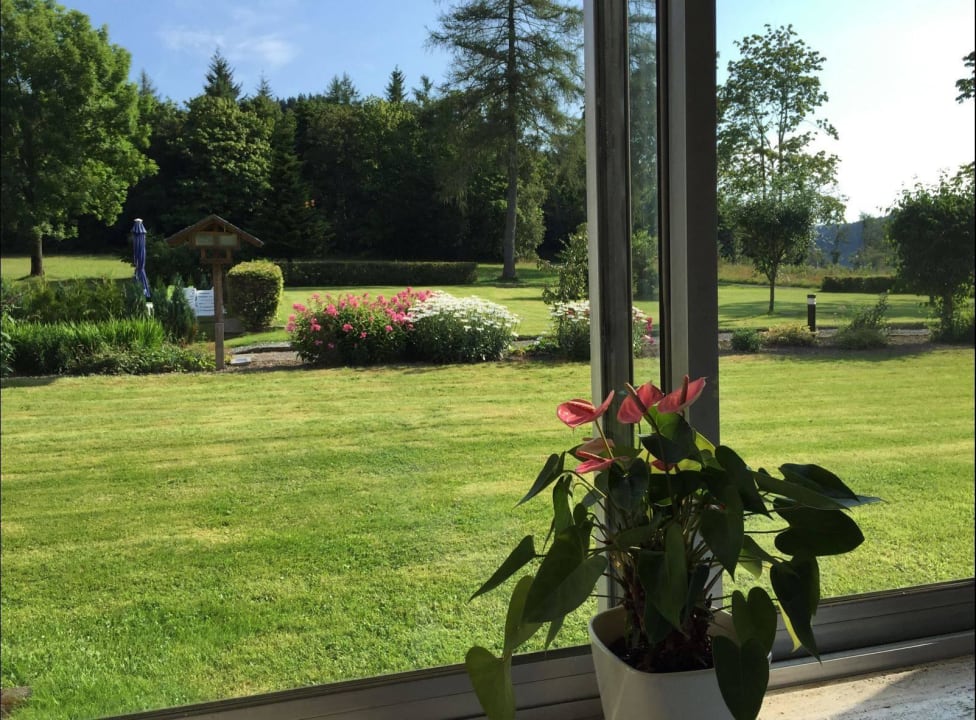 Ausblick vom Frühstückstisch Berghotel Hoher Knochen