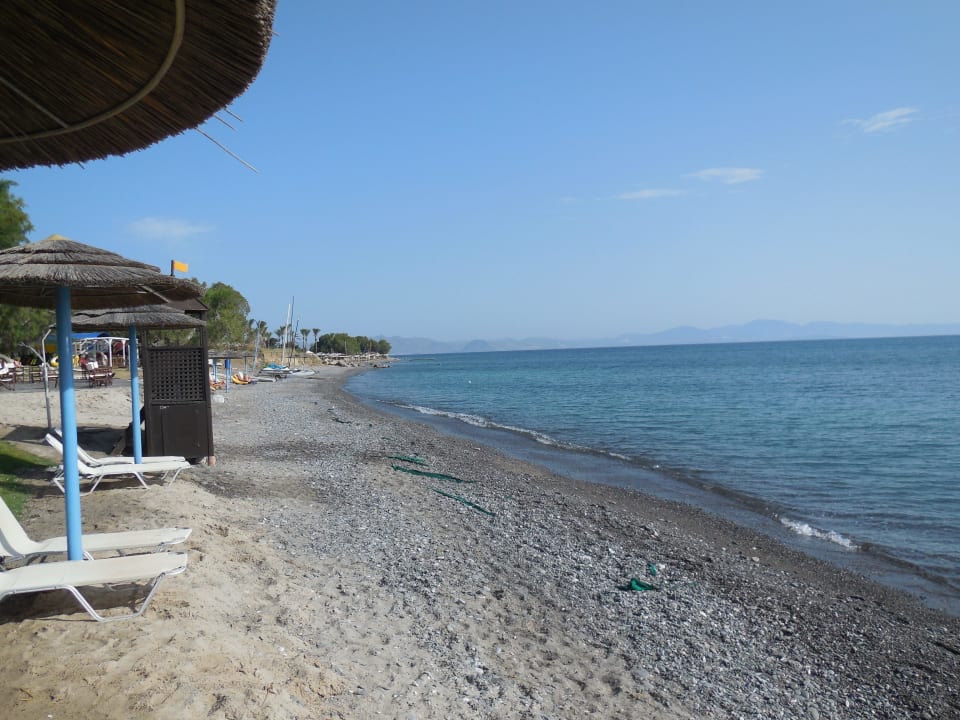 Strand, dahinter Grünfläche TUI BLUE Oceanis Beach and Spa Resort