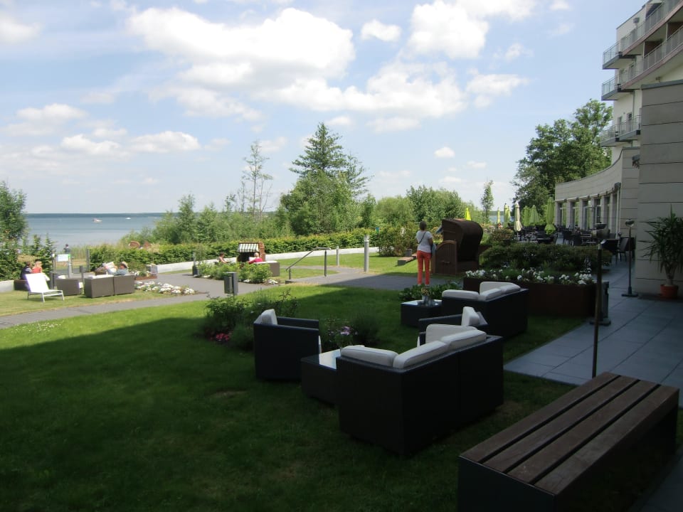 Blick zum See Seehotel Fleesensee