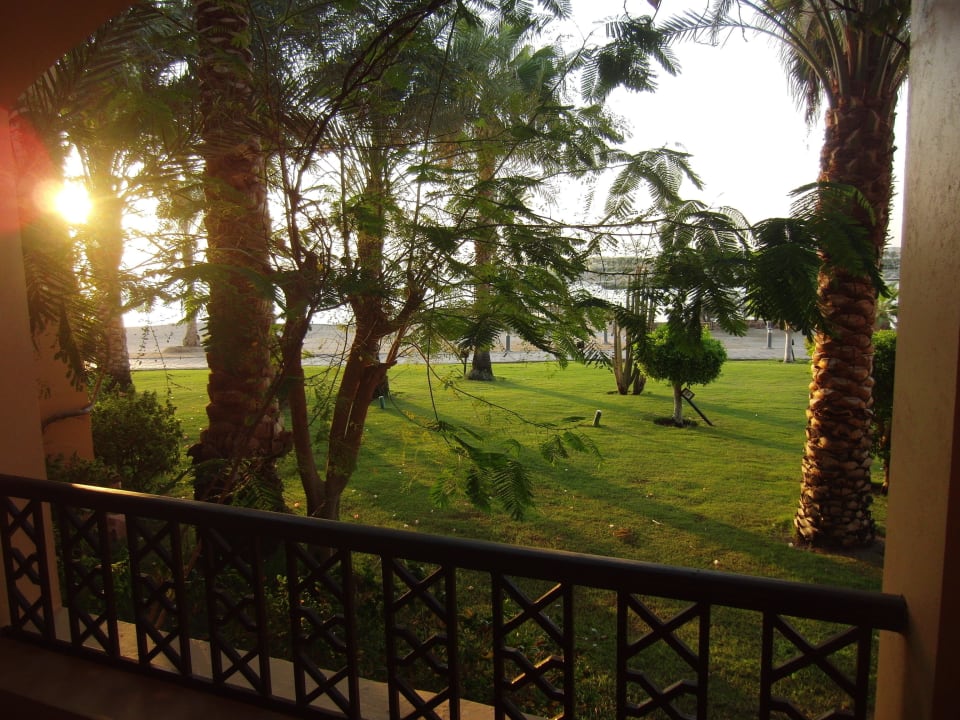 Blick aus unserem Zimmer kurz nach Sonnenaufgang Steigenberger Coraya Beach - Adults only