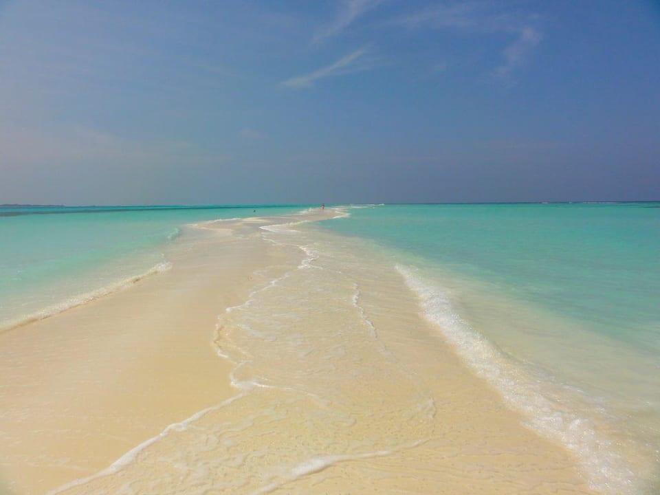 Landzunge im Bereich der Wasserviller Kuredu Island Resort & Spa