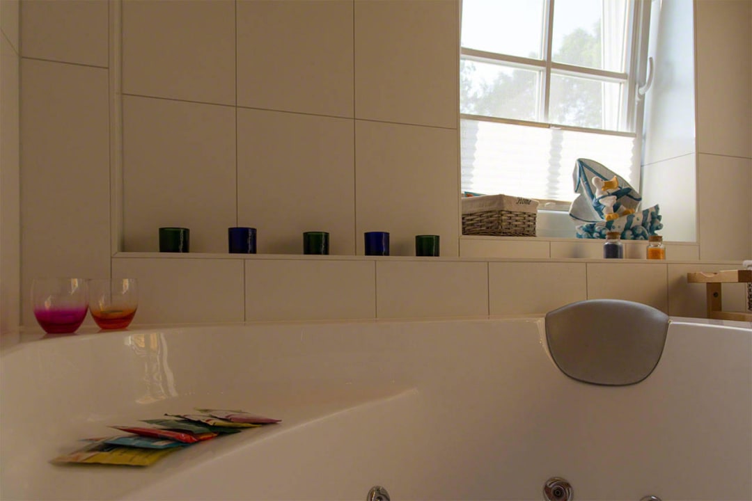 Badezimmer unten Ferienwohnung Krabbenkorb Greetsiel