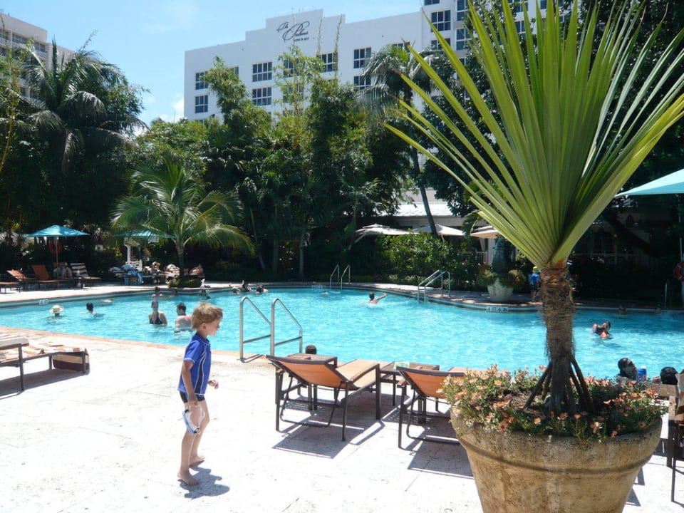 Pool mit Hotel im Art Deco Stil The Palms Hotel & Spa