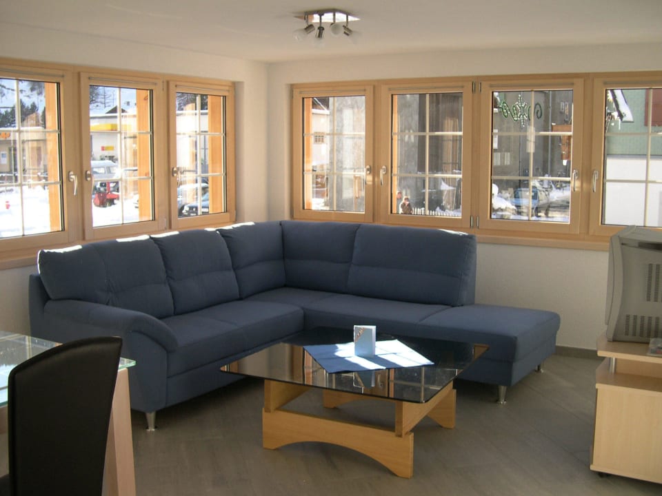 Wohnzimmer Ferienwohnung Castellino Saas-Grund