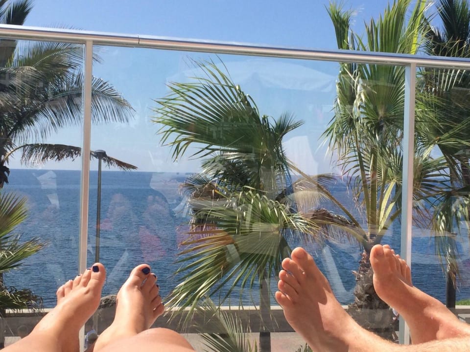 Ausblick von der Liege am Erwachsenenpool  Hotel Riu Gran Canaria