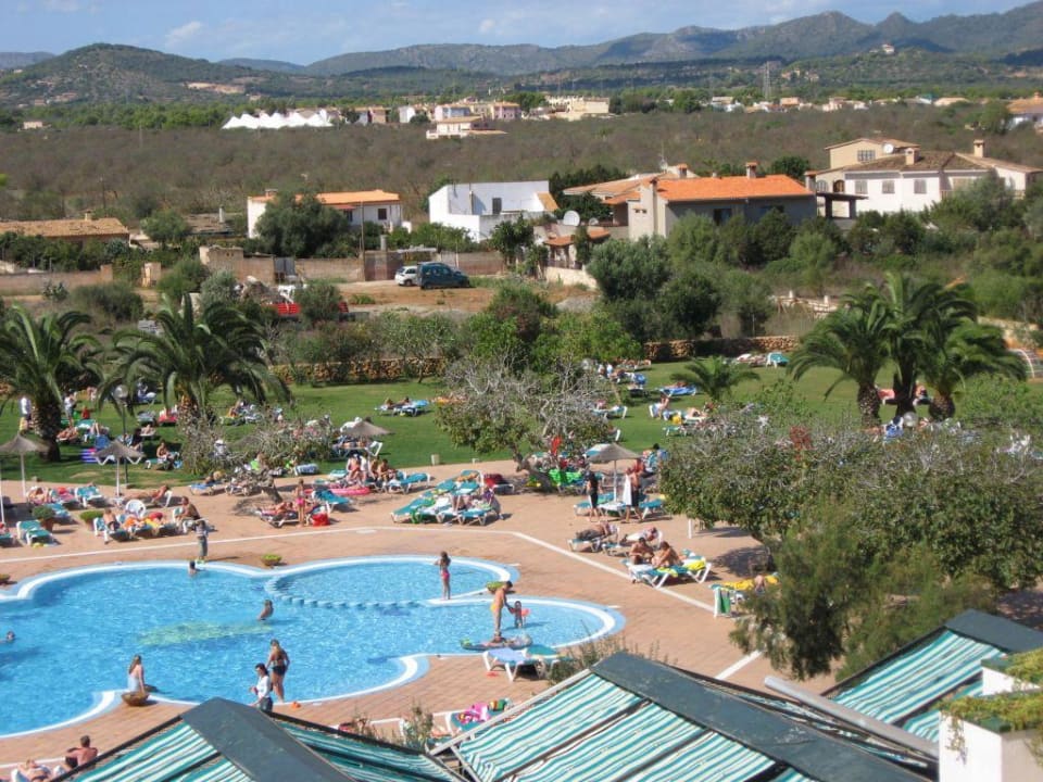 Blick von 3 Etage auf Anlage Hotel Mariant Park