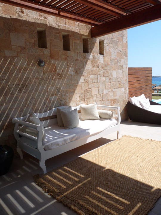 Terrasse unseres Zimmers  Aquagrand Artistic Luxury Beach Resort - Adults only