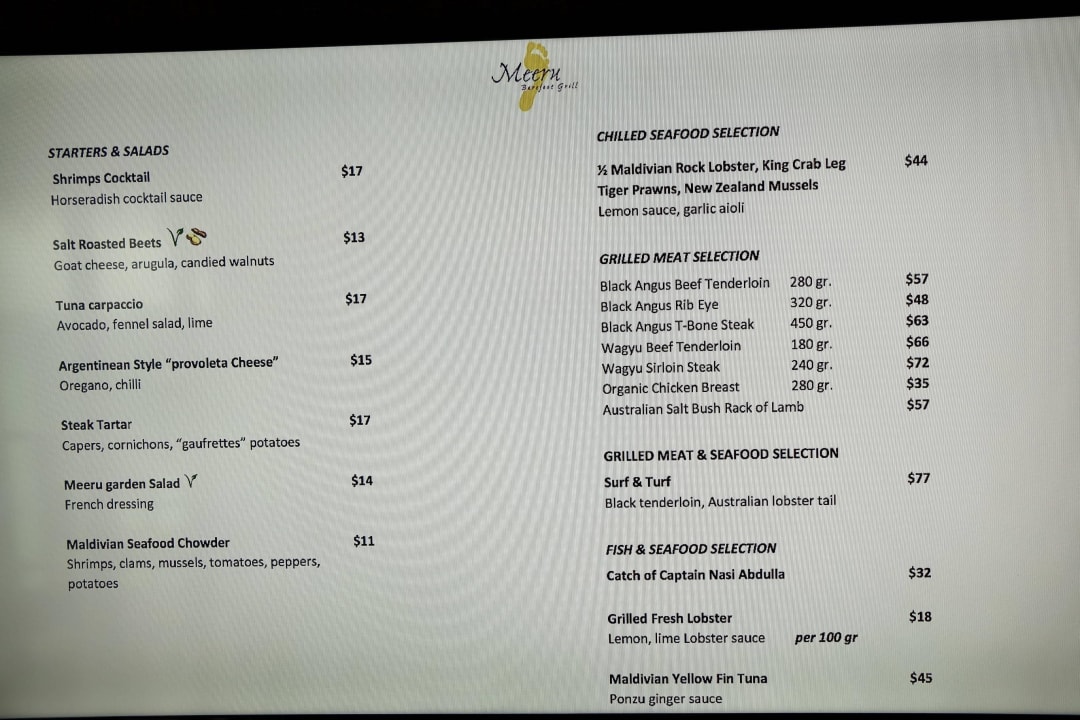 Grill Meeru Constance Halaveli Maldives