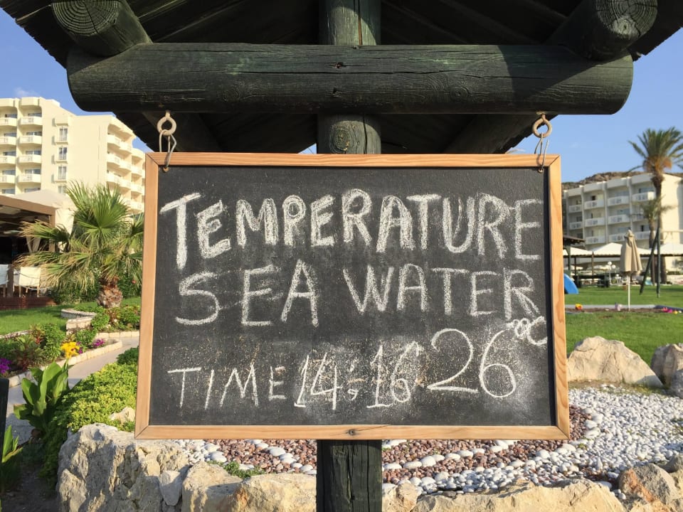 Meerwasser Temperatur am 21. Juni Rodos Palladium Leisure & Wellness
