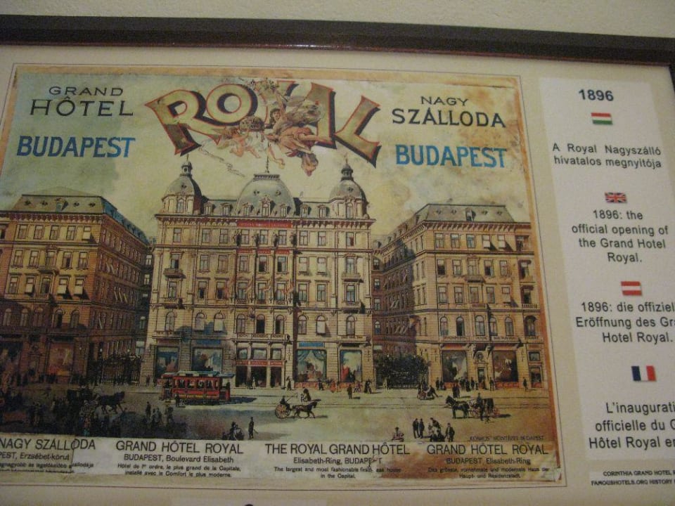 Historisches Foto vom Hotel Corinthia Hotel Budapest