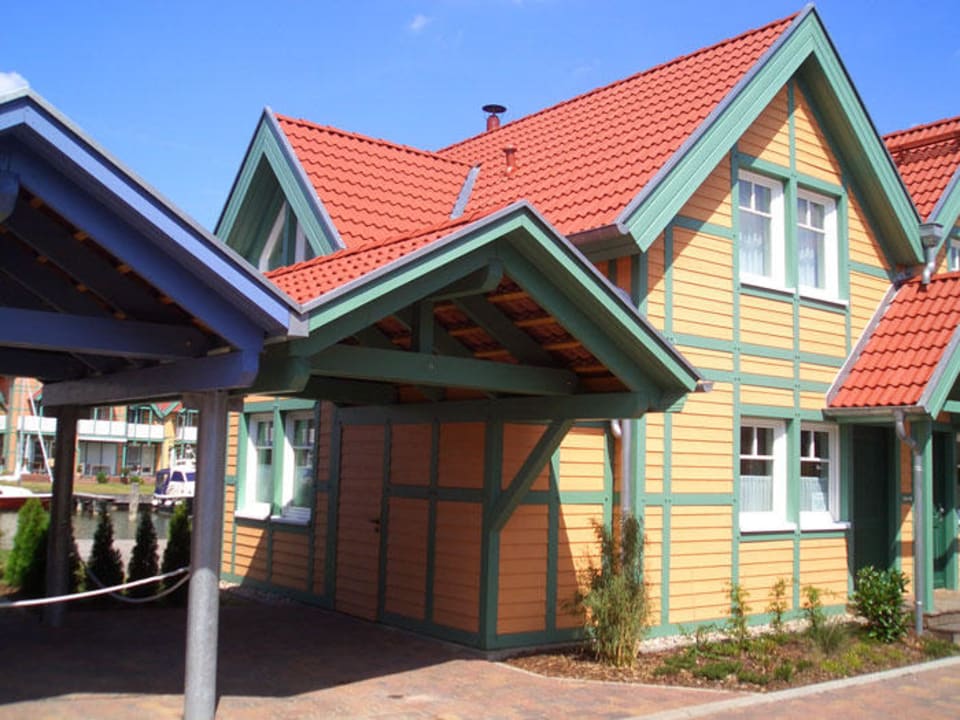 Aussenansicht Hafendorf Rheinsberg Ferienhaus Merker S 16