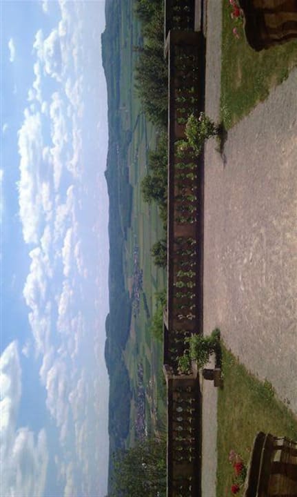 Blick von einer Terrasse Bildungszentrum Kloster Banz