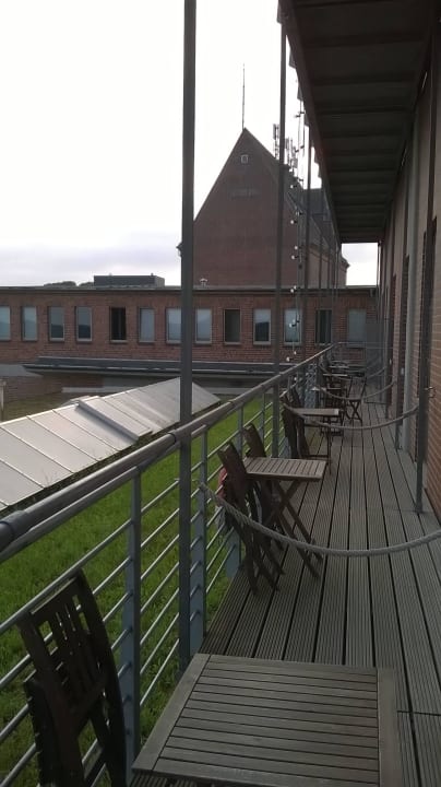 Balkon (nur durch Seil abgetrennt) Hotel Dömitzer Hafen