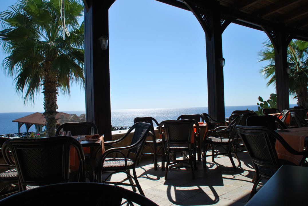 Ausblick vom Restaurant 2014 Hotel Kalithea Horizon Royal