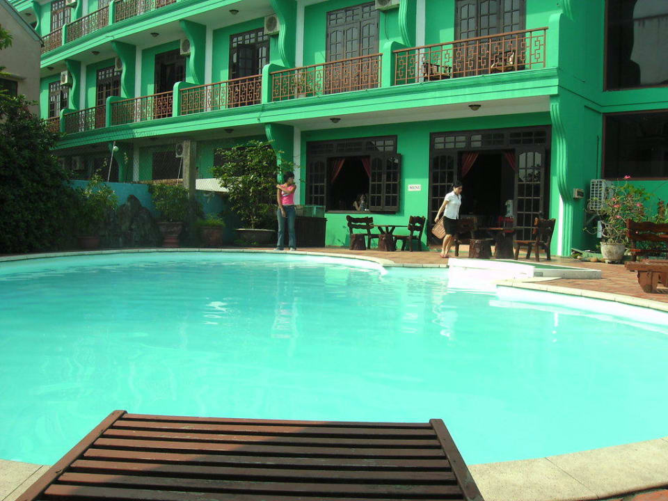 Blick vom Garten Richtung Hotel Green Field Hotel