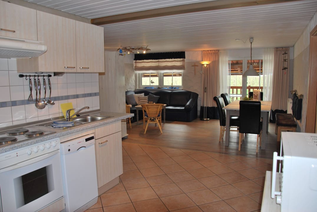 Blick von der Küche aus Wohnung Blau Ferienhof Katzenmaier