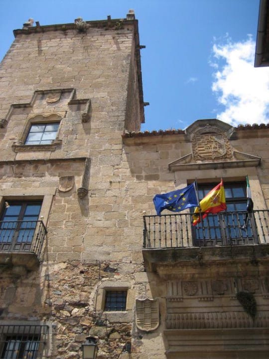 Hoteleingang Hotel Parador de Caceres