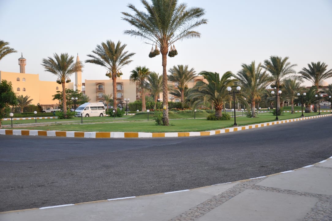 Die Hotelzufahrt Desert Rose