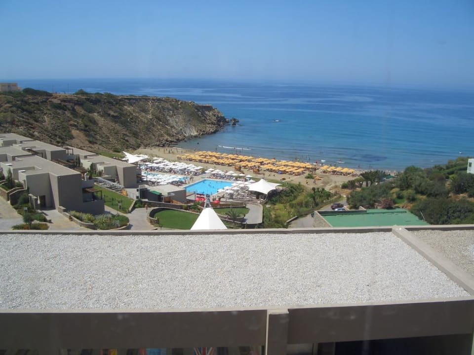 Blick von der Rezeption Atlantica Mikri Poli Crete