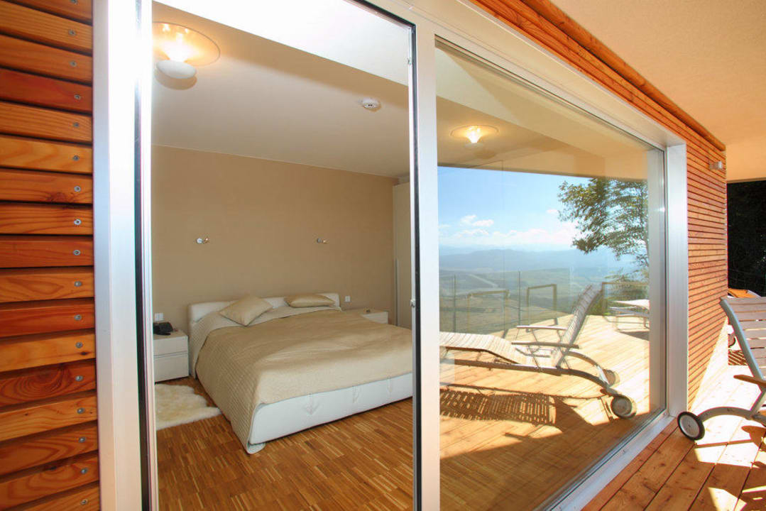 Schlafzimmer Untergeschoss Ferienhaus Papileon