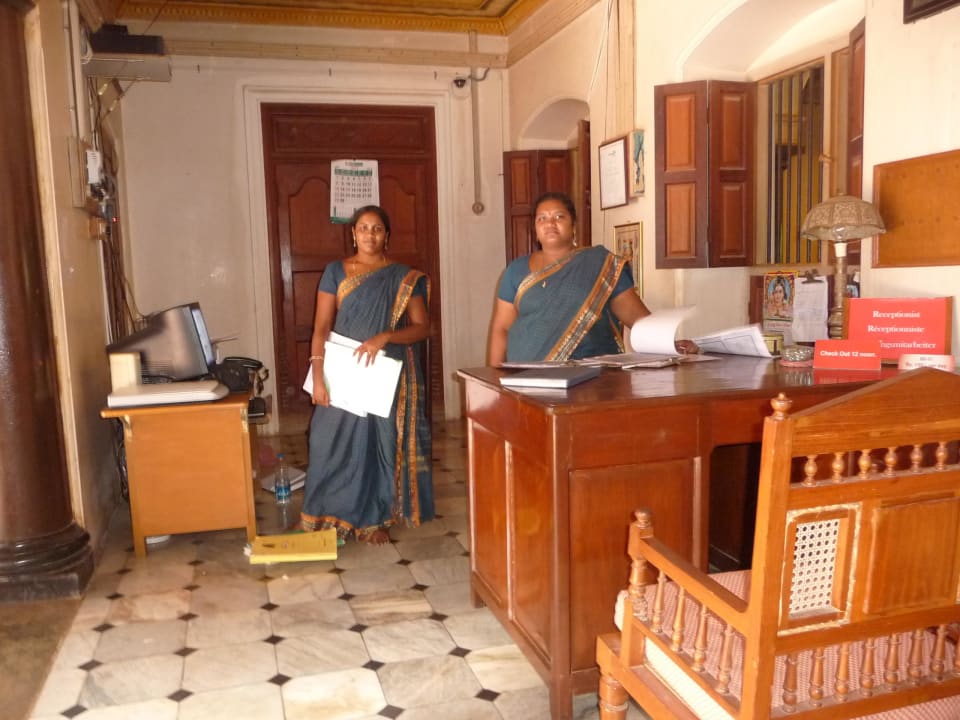 Recepcion Hotel Chettinadu Mansion