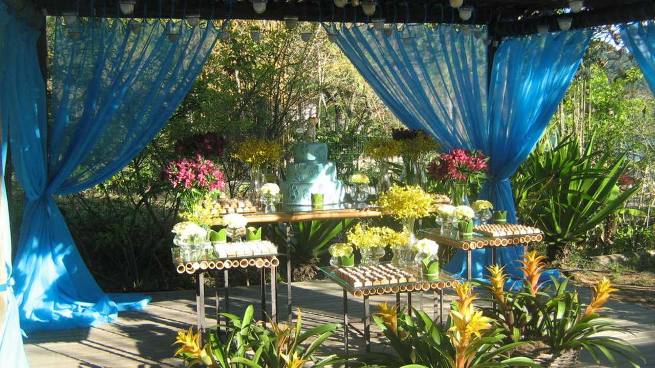 Hochzeitstisch am Strand Pousada Aparas