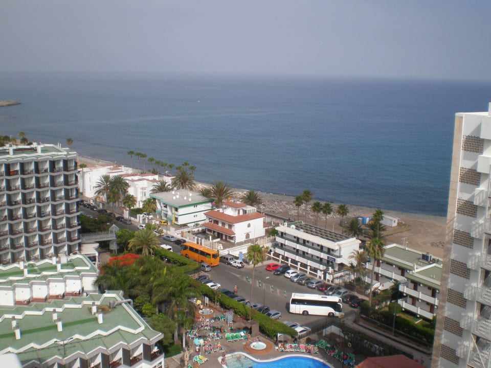 Meer von Dachterrasse allsun Hotel Lucana