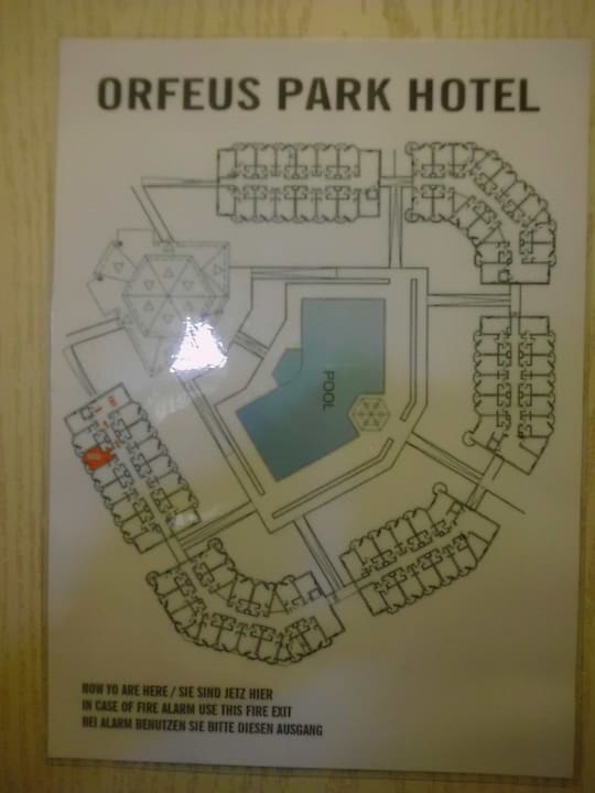 Lageplan Hotel Orfeus Park