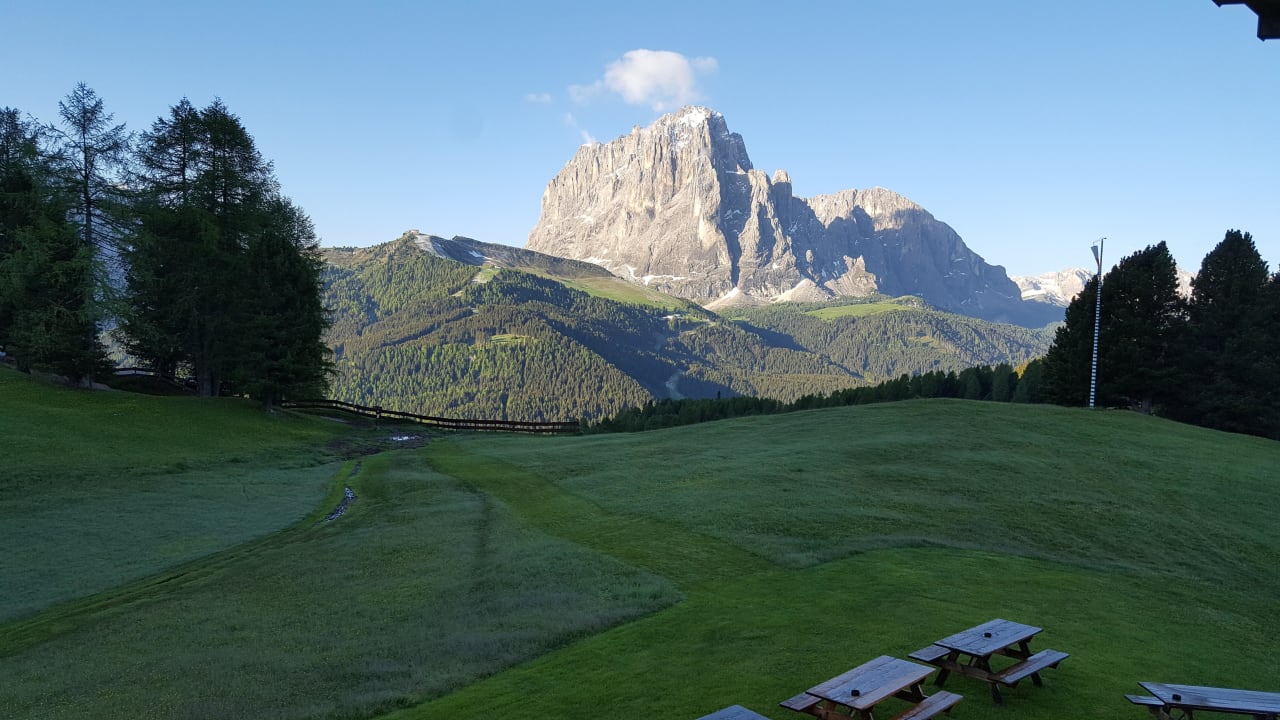 Blick aus dem Schlafzimmer Schutzhütte JUAC