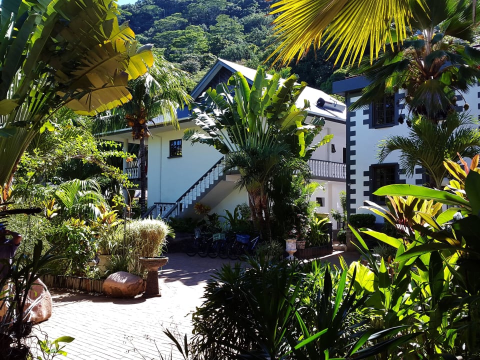 Gartenanlage mit Blick zum Hang Hotel Chateau St. Cloud
