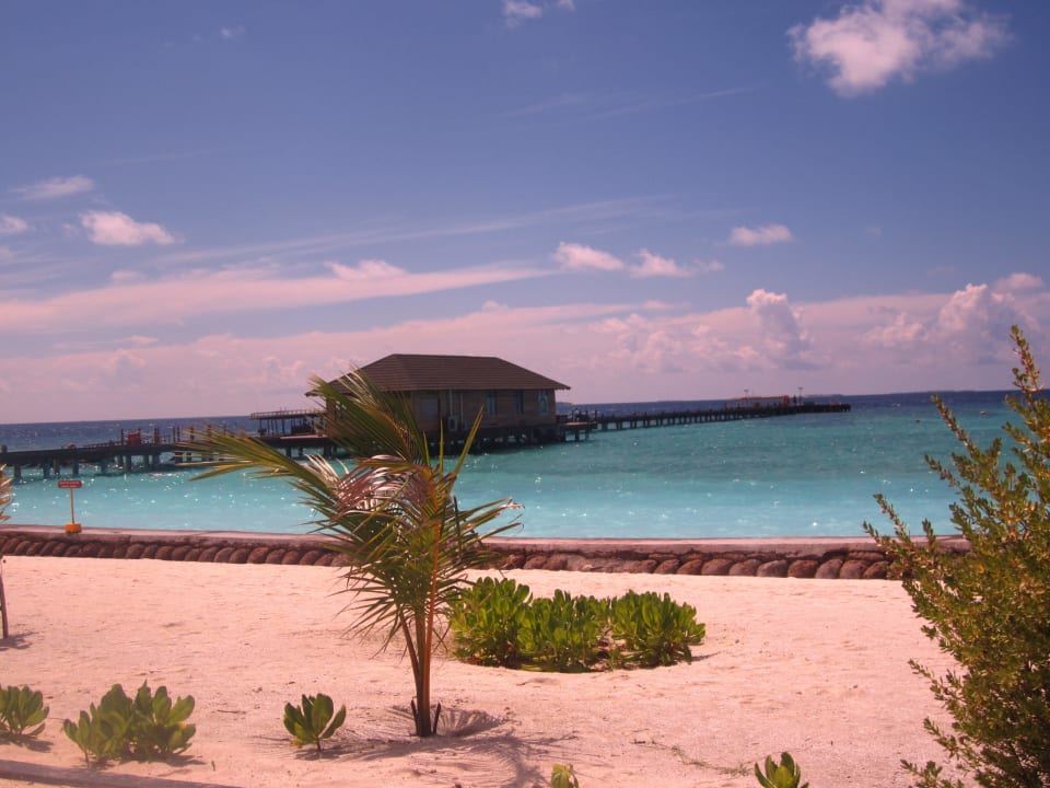 Vor dem Cafe Mass Südsteg Adaaran Select Meedhupparu Island Resort - Premium All Inclusive