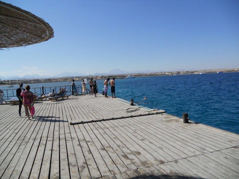 Ende des Stegs am Riff Stella Garden Resort & Spa, Makadi Bay