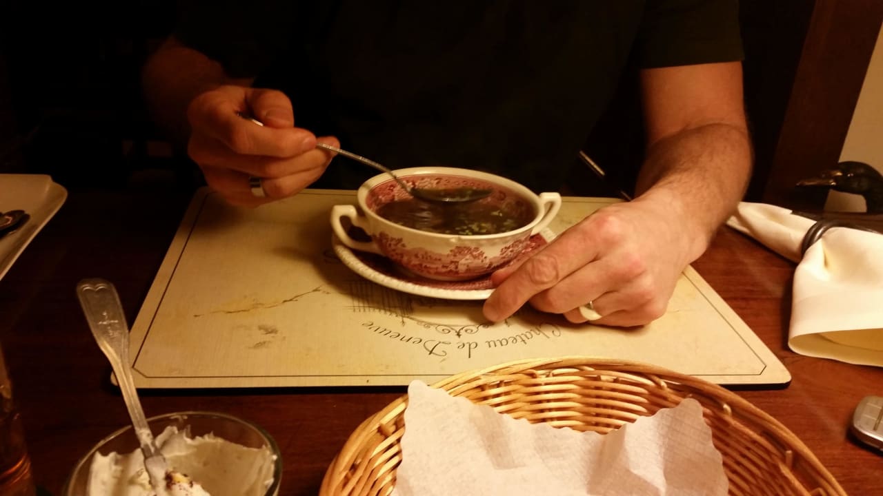  Vorsuppe Menü Hirschbraten  Waldhotel Silbermühle