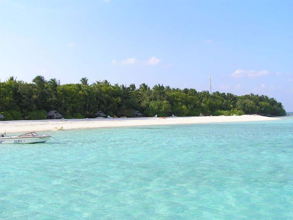 Blick auf den Traumstrand Summer Island Maldives