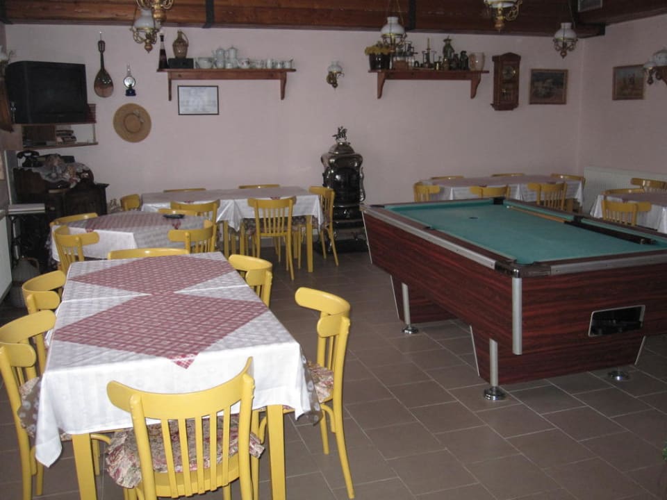 Frühstück und Aufenthaltsraum Pension Eva