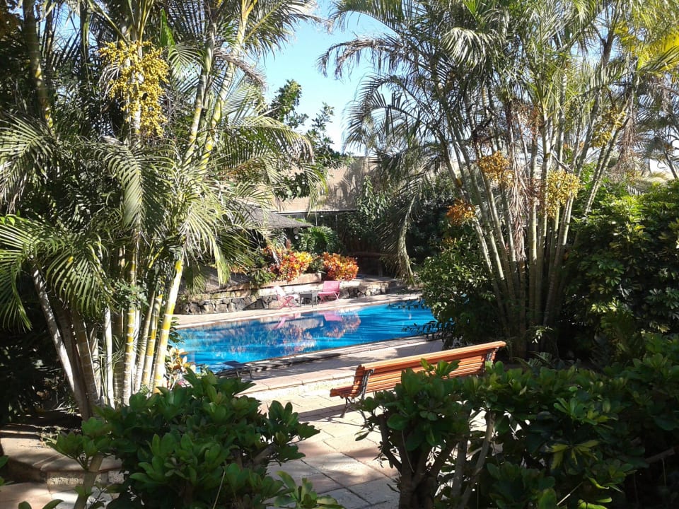 Blick zum Pool Hotel Casas de Las Piedras