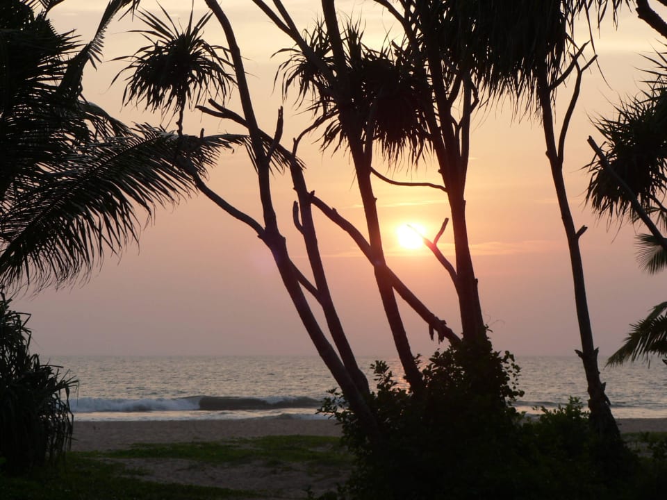 Sonnenuntergang am Strand Hotel Bentota Village