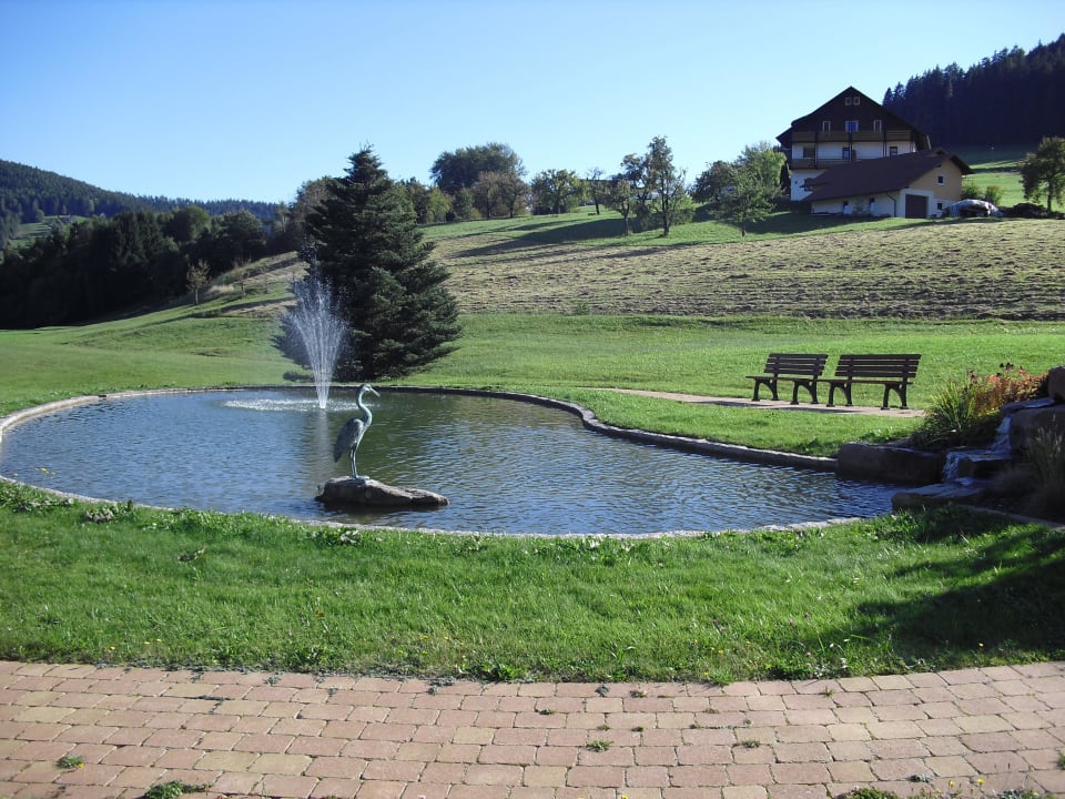 Springbrunnen im Garten Landhaus Mühlengrund